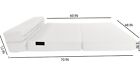 Lounger Folding Foam Mattress  Convertible Sleeper Sofa Bed 6x48x80 White