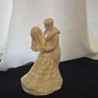 Ceramic Bride And Groom Wedding Cake Topper Figurine  White  Floral  5 5 Inch