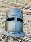 Templar Helmet Black Crusader Helmet 18 Gauge Steel Medieval Knight Armor Helmet