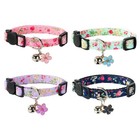 Cat Collars With Bells 4 Pack Breakaway Kitten Collar For Pet Kitty