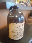Old Stoneware Jug Marked S t  Suit  Suitland  Maryland 1870 Excellent Label Cond