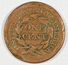 1851-p  liberty Head  Copper 1-cent Coin  braided Hair  Large Cent   Almost Good