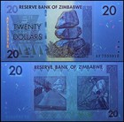 Zimbabwe 20 Dollars  2007  P-68  Used