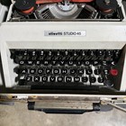 Olivetti Studio 45 Vintage Typewriter  Tan With Carry Case   Untested 