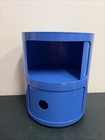 Kartell Componibili Style 2 Tier Storage Cabinet Blue  32 D X 39 5cm H