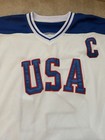 Mike Eruzione Team Usa 1980  miracle On Ice  White Hockey Jersey Size Large