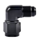  An Female To An Male Flare Swivel Fitting Adapter Aluminium Black 6an 90 Degree