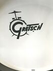  Gretsch Bass Drum Black Logo Stick On-heavy Vinyl