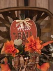 Vintage Style Fall Themed Tobacco Basket New Country Farmhouse Cabin Home Decor