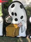 Charlie Brown Ghost With Rock Great Pumpkin   Halloween Lawn Art   Yard Decor