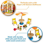 Wooden Patio Set  Pretend Doll House Furniture With Accessories For Kids