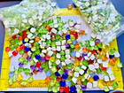 Tiles  Mosaic  Glass  Pebbles 2 32 Lbs  Irregular Shaped  Multi Color  Huge Lot