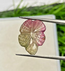 Natural Tourmaline Flower Carving Loose Gemstone 6 Carat Tourmaline Carve