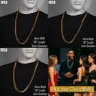 Solid Cuban Link Chain 6mm  8mm   10mm 30  14k Gold Plated Hip Hop Men Fashion