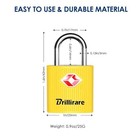 4 Pack Tsa Approved Luggage Locks With Keys  Travel Padlock  Zinc Yellow