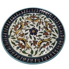 2 Vintage Jerusalem Armenian Karakashian Brothers Ceramic Plate Floral Birds 