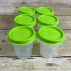 Tupperware Midgets Containers 2oz Set Of 6 Green  New  Mini Storage Cups