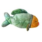 Russ Berrie Puckers Green Orange Tropical Fish Plush Stuffed Fish 8  Vintage