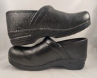 Dankso Xp Women s Black Floral Tooled Leather Clogs Eu Size 40  Us Size 9-9 5
