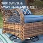 3pcs Rattan Furniture Outdoor Furniture Wicker Patio Conversation Set W cushion