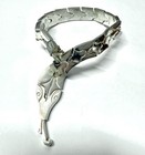 70  Grams Taxco Artist Ts-79 Mexico Vintage Silver Snake Bracelet 925 6 5 