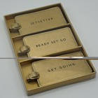 Eccolo 3 Pack Luggage Tag Set   Suitcase Tags Identifiers With Id Cards