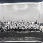 Vintage Black And White Football Team Photo