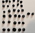 Antique Vintage Diminutive   Small Deep Red Glass Button Lot