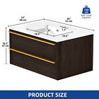 Poruace 36  Floating Bathroom Vanity Cabinet W  Sink Combo 2 Extra Large Drawers