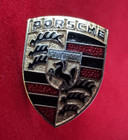 Vintage Porsche Hat lapel tie Pin Enamel Badge Logo Crest Emblem