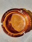 Mcdonald s Vintage 1970s Era Glass Amber Spiral Bottom Ashtray Rare Very Nice 