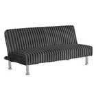 Charcoal Finish Contemporary Style Futon Sofa Easily Convert Into Bed With Extra