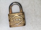 Vintage Lion Brand Brass Padlock No Key