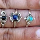 Southwestern Kingman Turquoise Ring  925 Sterling Silver Artisan Handmade