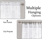 Anji Bird White Sheer Curtains 45 Inches Long 2 Panels Set For Small Window  Lig