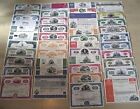 100 Diff Classic U s  Stock Certificates  40 s-80 s  Many Big Names  Best Price 