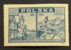 Travelstamps  1945 Poland Imperf Stamps Sg 541 3zt Mint Mnh Og