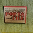 Vintage Ballonoff Porta File Metal Storage Box Case Green Wood Grain No Key Mcm