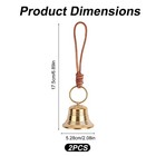 2pcs Gold Vintage Brass Bells For Door Knob  Golden Decorative Hanging Bell D   