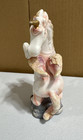 Rearing Unicorn Figurine Statue Multicolor Pastel Sparkly Wings Glitter Flower