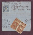 France To Peru - Postage Due - 1874 Large Cover Piece - Great Markings - Rare 