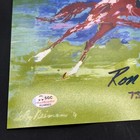 Secretariat - Ron Turcotte Signed Leroy Neiman 8x10 Photo Belmont Stakes - Sgc