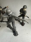 Louis Marx 6  Plastic Toy Soldiers German Army Military Ww2 1963 Lot Of 6 Vtg