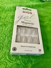 Kiss Gel Fantasy Magnetic Velvety Effect Silver Short Square Press-on Nails Glue