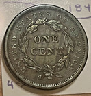 1839 Large Cent With Head Of 1840 Ef   Scarce