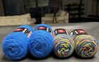 Two Red Heart Super Saver Blue 7 Oz   Two Red Heart  Mexicana  less Bright  5 Oz