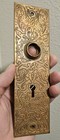 Antique Door Knob Back Plate Russell Erwin Villa 1904 Bronze Brass Victorian 