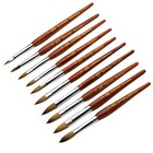 100  Kolinsky Sable Red Wood Smoothy Acrylic Nail Brush Nail Art Beauty Tool D