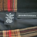 Goodlothes Women s Plaid Wide-leg Culotte Pants Black Red Brown Pleated Zip
