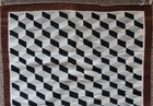 Navajo Rug  Optical  tumbling Blocks  Weaving